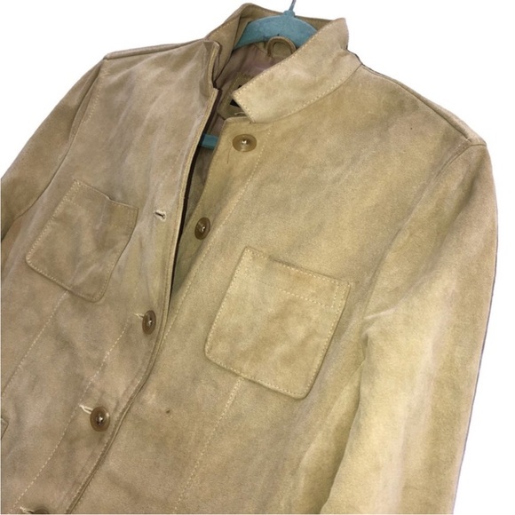 banana republic khaki butter suede classic Out of Africa Safari jacket M
40 bust - Picture 1 of 7